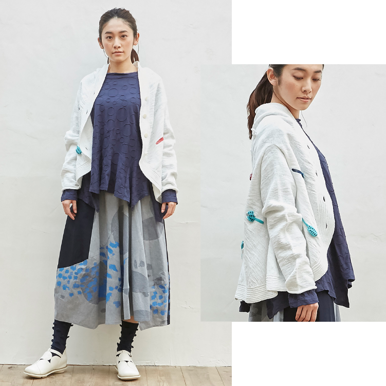 和風柄センソユニコ♥︎慈雨ジウ♥︎長袖カーディガン 【M】毛100 紫ベージュ 慈雨 センソユニコ（慈雨）（色：パープル系）のおすすめ人気商品一覧